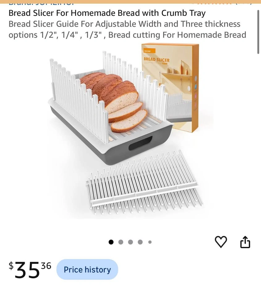Bread Slicer For Homemade Bread with Crumbs tray - photo 3