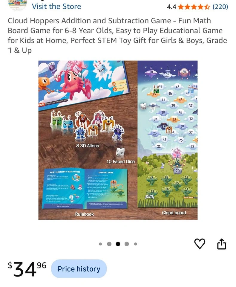 Fun Math Board Game for 6-8 Year Olds - photo 3