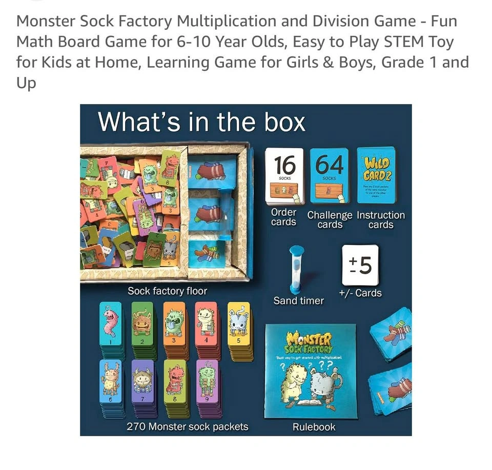 Fun Math Board Game for 6-10 Year Olds - photo 2