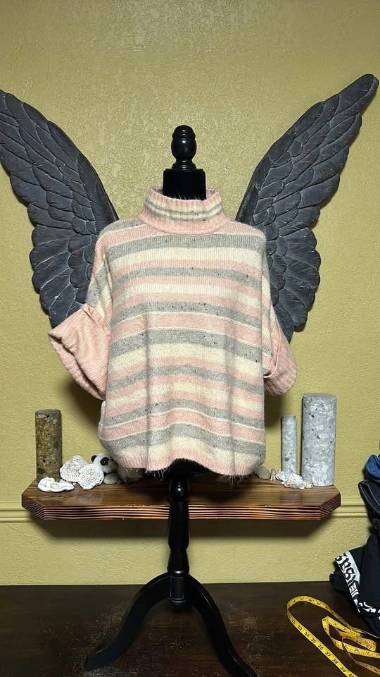 Mercer & Madison Stripe Knit Short Sleeve Sweater - photo 2