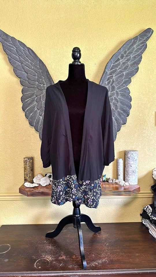 Ripzone Open Front Cardigan Sweater With Floral