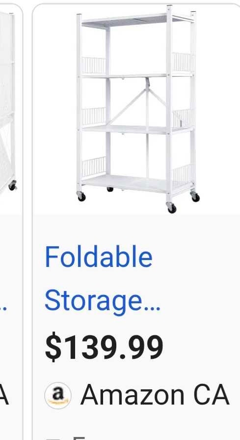 New Foldable Metal Storage Shelving Unit
