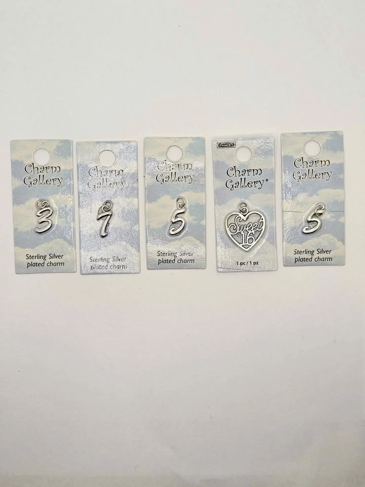 Silver plated charms