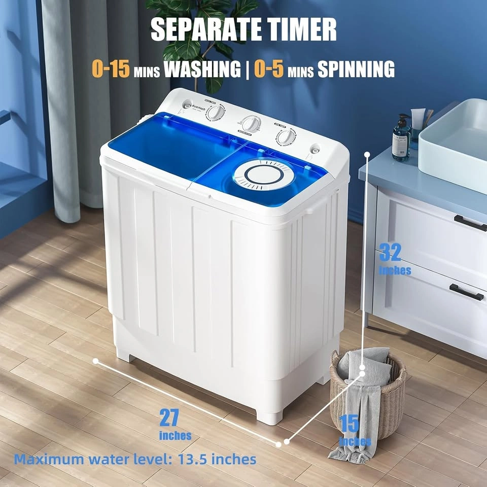 New Portable Washing Machine, 28 lbs Twin Tub Washer - photo 5