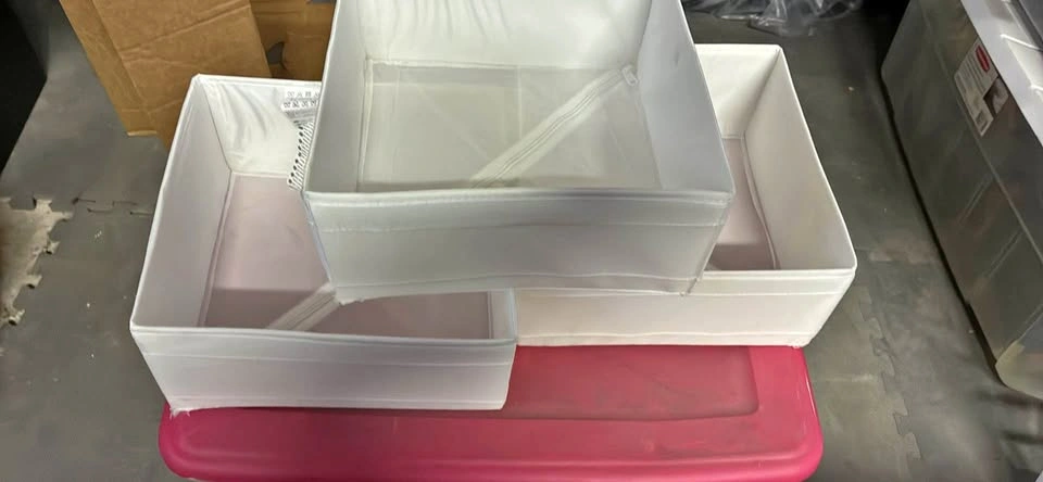 Set of 4 White IKEA SKUBB Storage Boxes