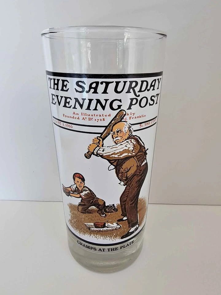 Arby's Saturday Evening Post Collector Glass Gramps at the plate