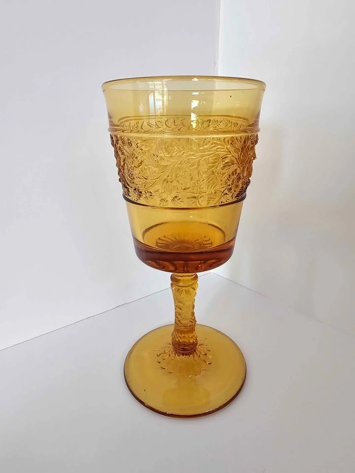 Antique group of amber pressed glass - photo 3