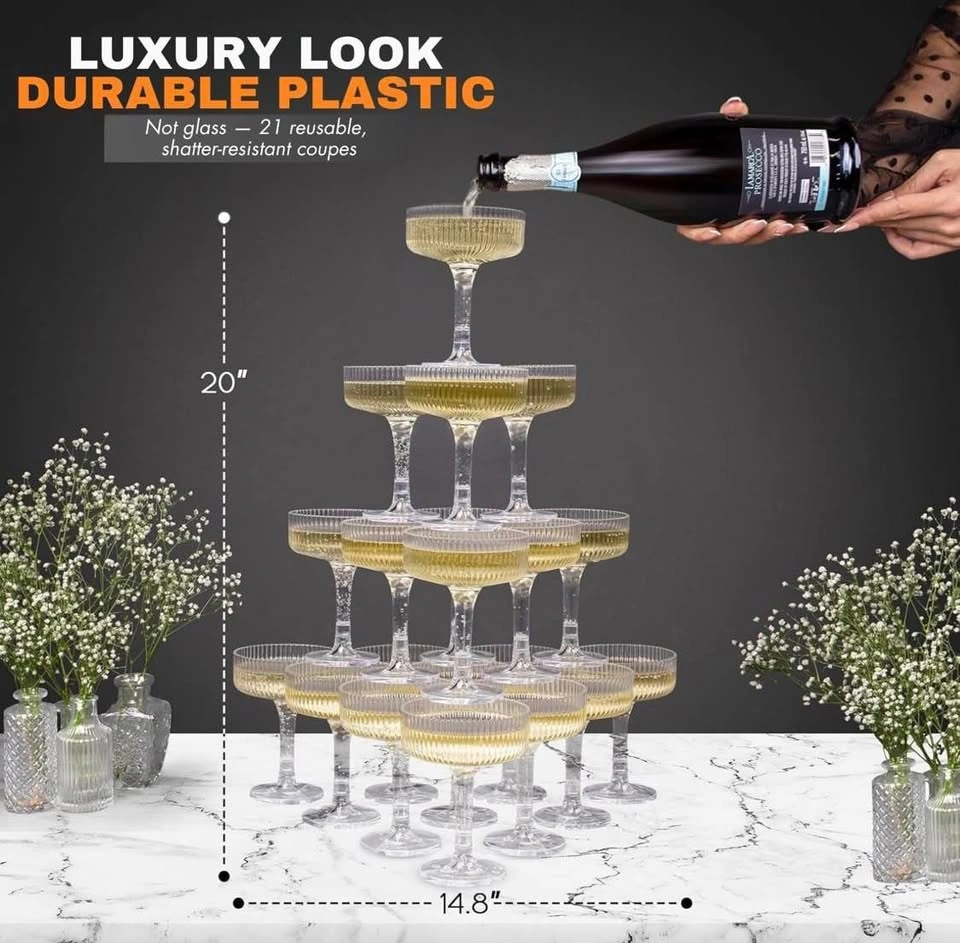 Ksestor Champagne Tower and coupes set - photo 2