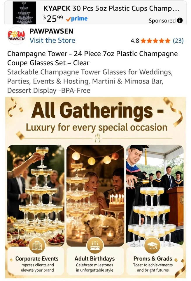 Ksestor Champagne Tower and coupes set - photo 3