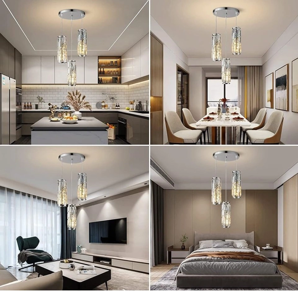 BRAND NEW: Modern Industrial Crystal Glass Pendant Light - photo 2