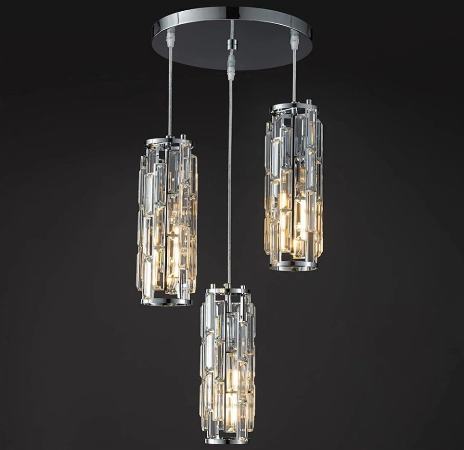BRAND NEW: Modern Industrial Crystal Glass Pendant Light - photo 5