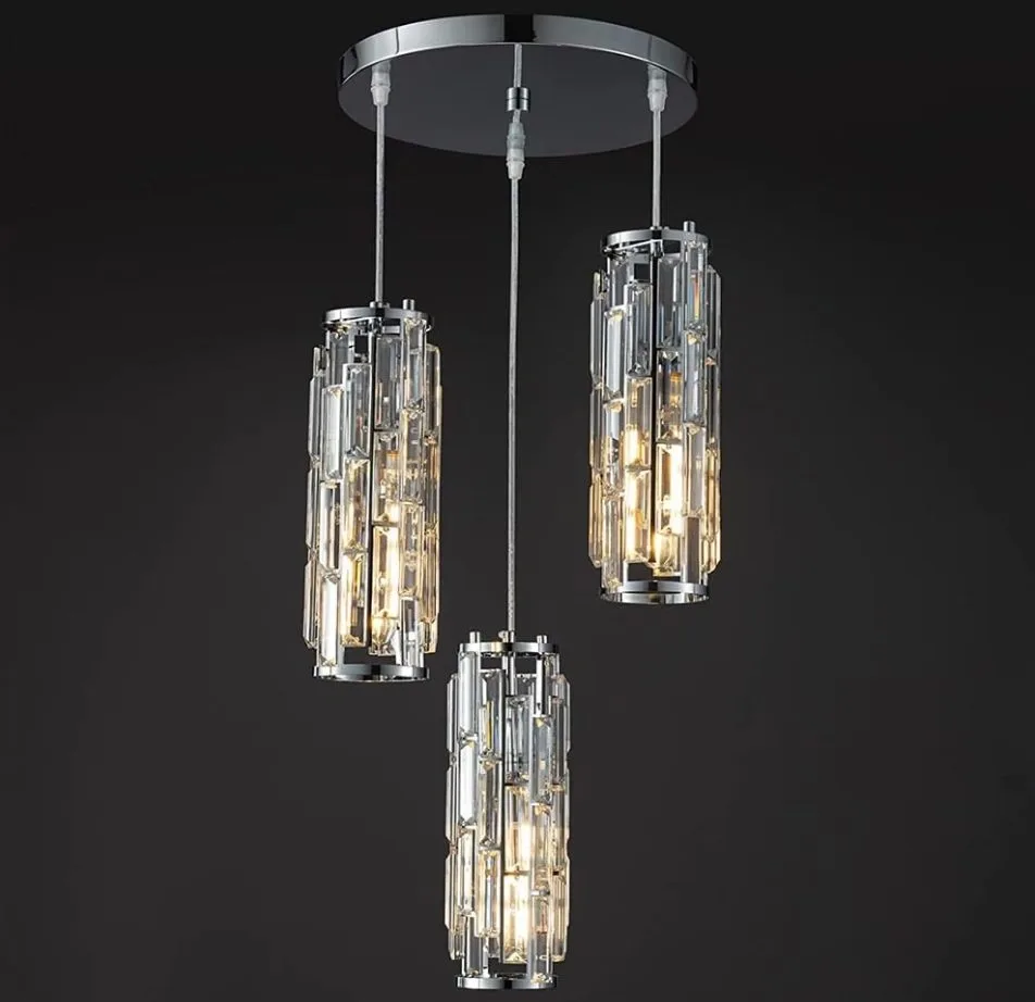 BRAND NEW: Modern Industrial Crystal Glass Pendant Light - photo 5