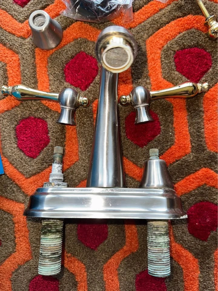 MAKE OFFER! Two-Handle Bathroom Faucet in Brushed Nickel - photo 3