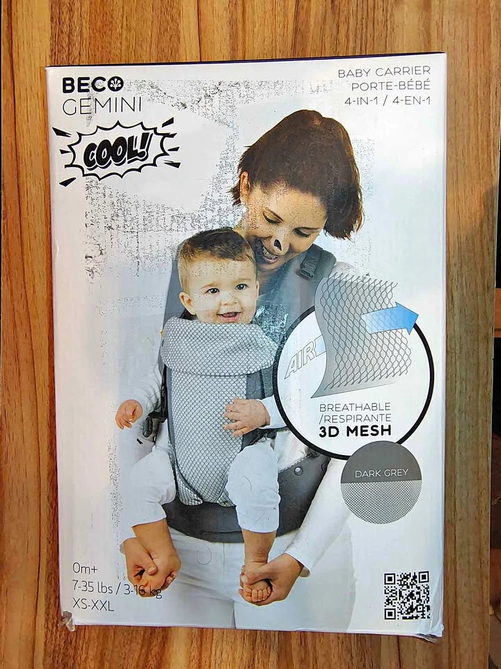 Beco Gemini Cool Mesh Baby Carrier (4-in-1) – Dark Grey