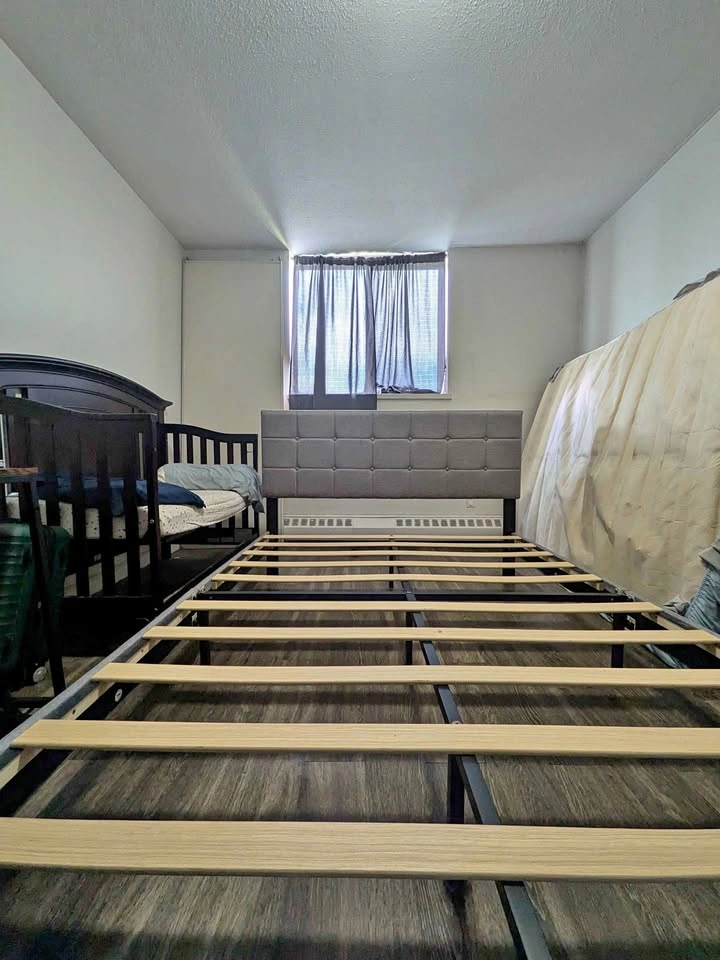 Queen Size Upholstered Platform Bed Frame - Like New