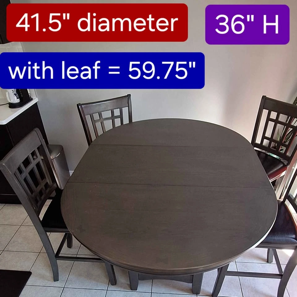 Dining Table and Chairs - dark wood adjustable bistro set - photo 4