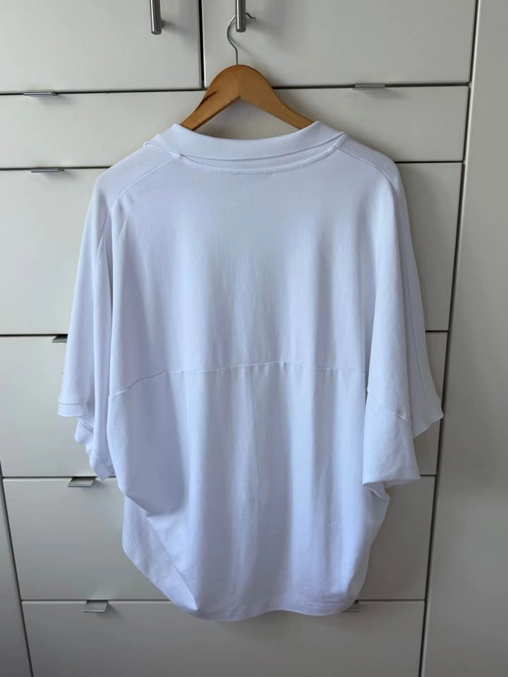 COS Milano Knit Polo Shirt Size Large White - photo 4
