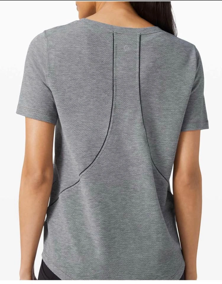 Lululemon Long Distance Short Sleeve – Estimated Size 12 – Heath - photo 2