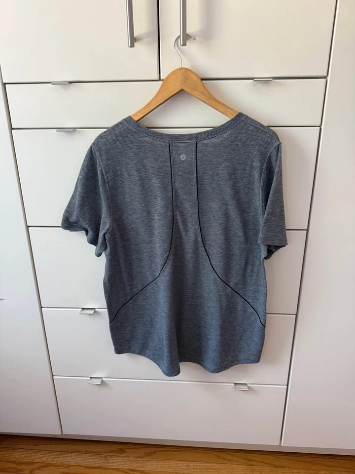 Lululemon Long Distance Short Sleeve – Estimated Size 12 – Heath - photo 4