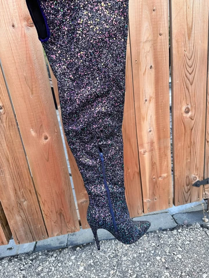 Never used thigh high sparkle boots