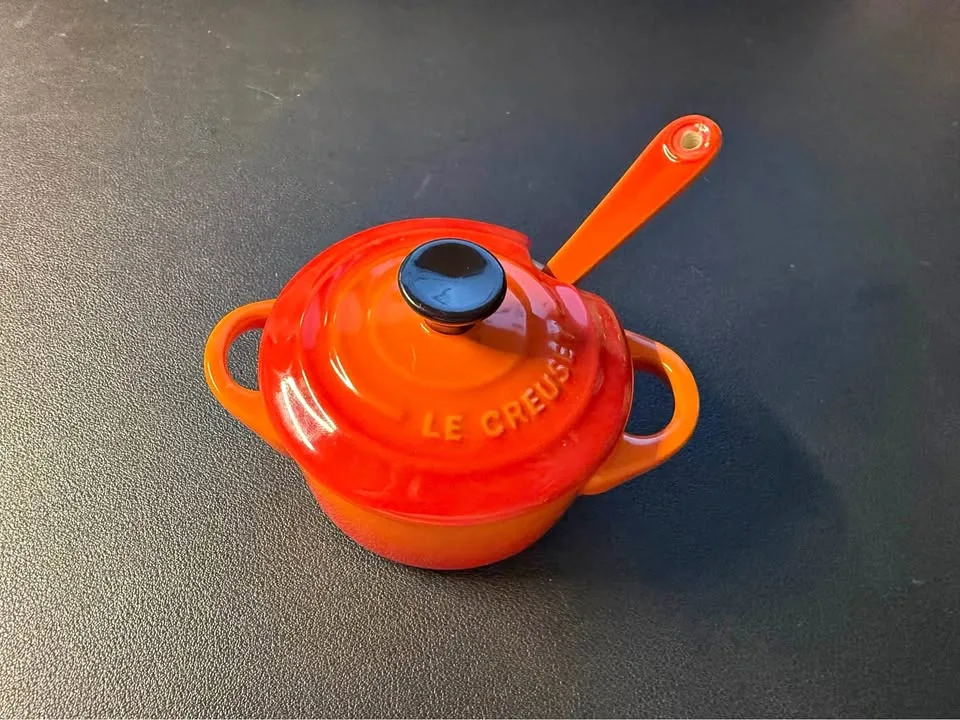 Le Creuset mini condiment pot with spoon thumbnail