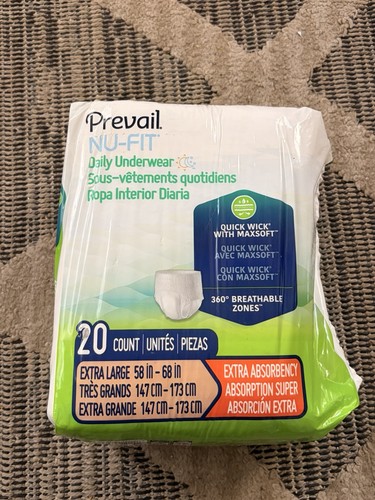 PREVAIL NU-FIT DAILY UNDERWEAR XL EXTRA ABSORBENCY 20 CT - photo 4