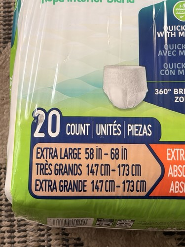 PREVAIL NU-FIT DAILY UNDERWEAR XL EXTRA ABSORBENCY 20 CT - photo 5
