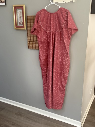 LADIES TAILOR MADE LONG DRESS IN A COTTON PINK XL SIZE - photo 4