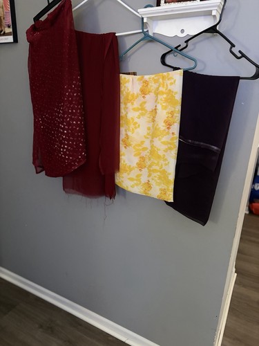 Lot of 4 Chiffon Dupattas/Scarves/Shawls Floral - photo 2