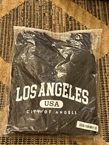 Men's Black Los Angeles City of Angels Graphic Sweatshirt L