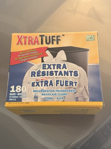 180 PACK OF XTRA TUFF 13 GALLON TRASH BAGS BRAND NEW - photo 2