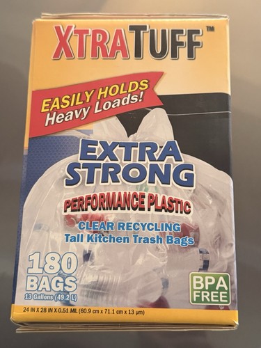 180 PACK OF XTRA TUFF 13 GALLON TRASH BAGS BRAND NEW - photo 3