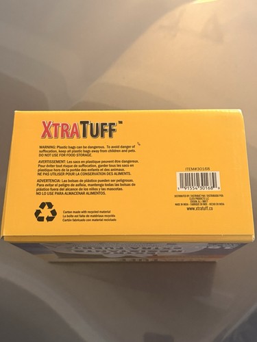 180 PACK OF XTRA TUFF 13 GALLON TRASH BAGS BRAND NEW - photo 5