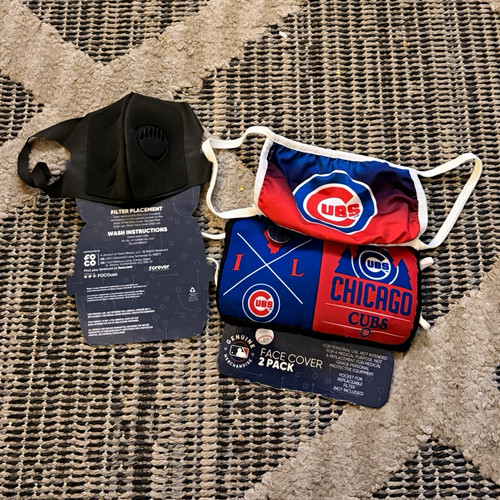 Chicago Cubs MLB Face Cover 3 Pack Blue Red White