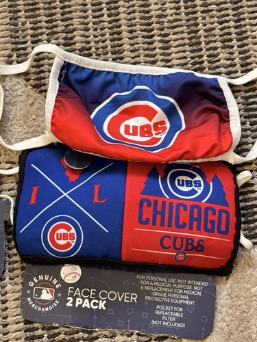Chicago Cubs MLB Face Cover 3 Pack Blue Red White - photo 2