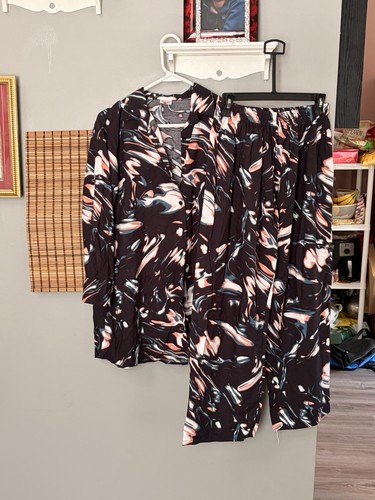 Ladies Two-Piece Pajama Set - Large, Buttery Soft Cotton Blend - photo 2