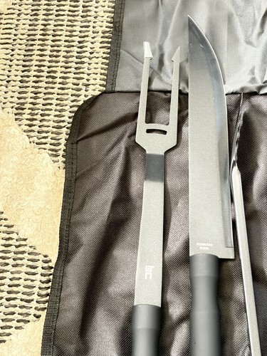 5-Piece Stainless Steel BBQ Grill Accessories Set in Case - photo 4