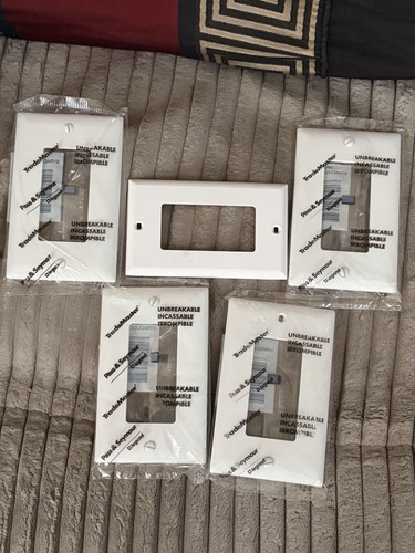 5 Pack Pass & Seymour TP26-W White Gloss 1-Gang Decorator Plates - photo 2