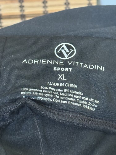 Adrienne Vittadini Sport Black Mid Rise Pockets Joggers XL - photo 5
