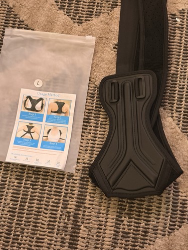 POSTURE CORRECTOR BACK & SHOULDER SUPPORT BRACE BLACK SIZE L - photo 4