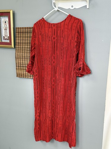 Womens Full Length Summer Dress Size Large Red - photo 4
