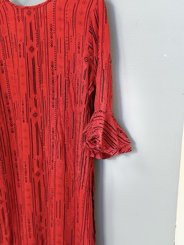 Womens Full Length Summer Dress Size Large Red - photo 5