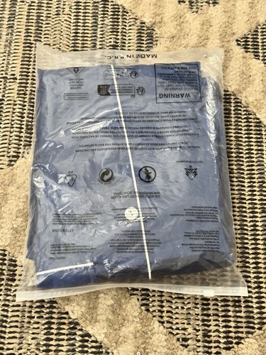 Unisex Two Piece Silky Pajama Set - Blue - Large - New - photo 3