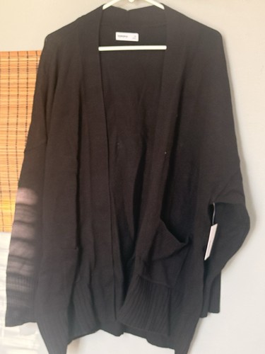 New Sonoma Ladies Wraparound Sweater - Black 3XL