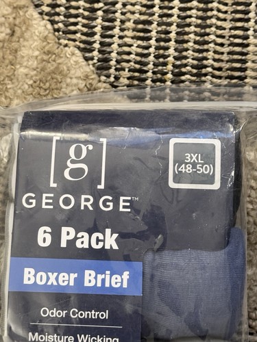 MENS 6 PACK SOLID COLORS BOXER BRIEFS 3XL 48-50 SIZE - photo 2