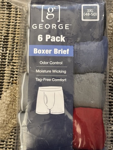 MENS 6 PACK SOLID COLORS BOXER BRIEFS 3XL 48-50 SIZE - photo 3