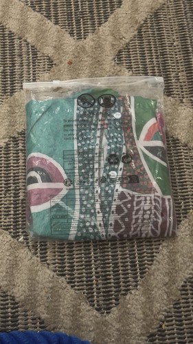 MENS MULTI PATTERNED HAWAIIAN SHORT SLEEVES SHIRT LARGE NEW - photo 5