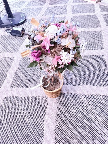 Cute Coir Basket with Artificial Flowers - photo 2