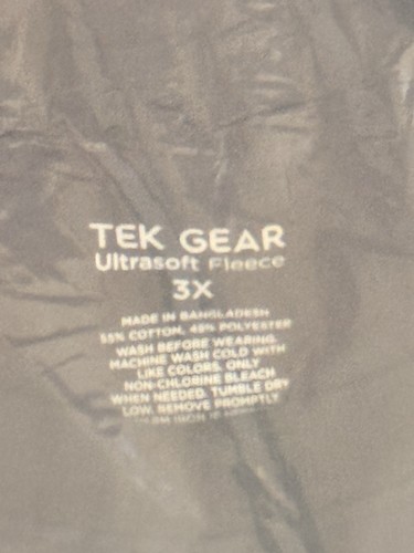 TEK GEAR Ultra Soft Fleece Unisex Top - Black 3XL - photo 5