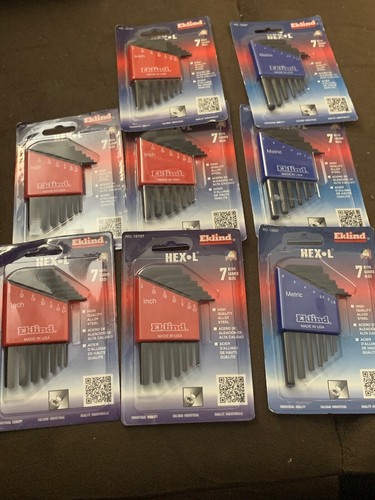 3 Sets of 7-Piece Hex-L Keys (SAE) - Brand New